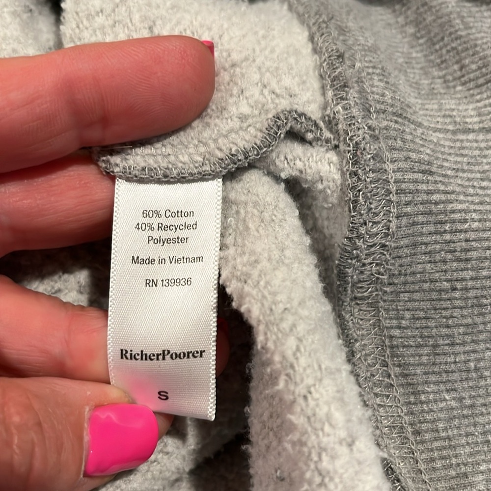 Men's Heather Grey RicherPoorer Hoodie - Picture 8 of 8